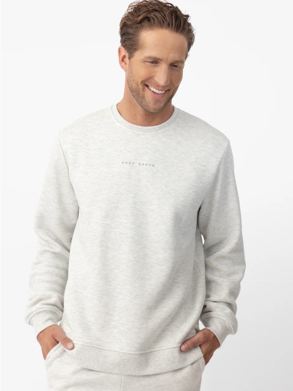 Men's CityScape Pullover Crew Neck Sweatshirt - Heather Grey - XL